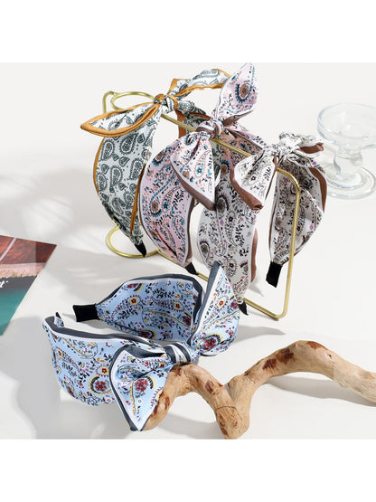Gifty - Vintage Style Printed Bow Detail Headband