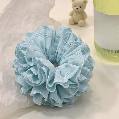 Gifty - Polyester Lace Bow Detail Round Scrunchie