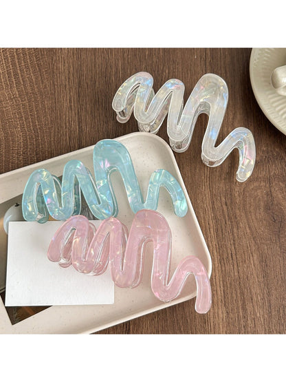 Beau - Color Blocking Geometric Claw Clip