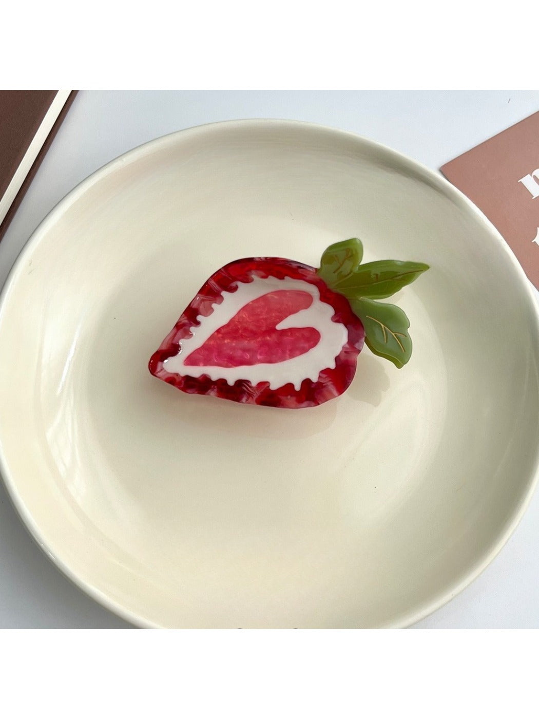 Beau - Strawberry Heart Hair Clip