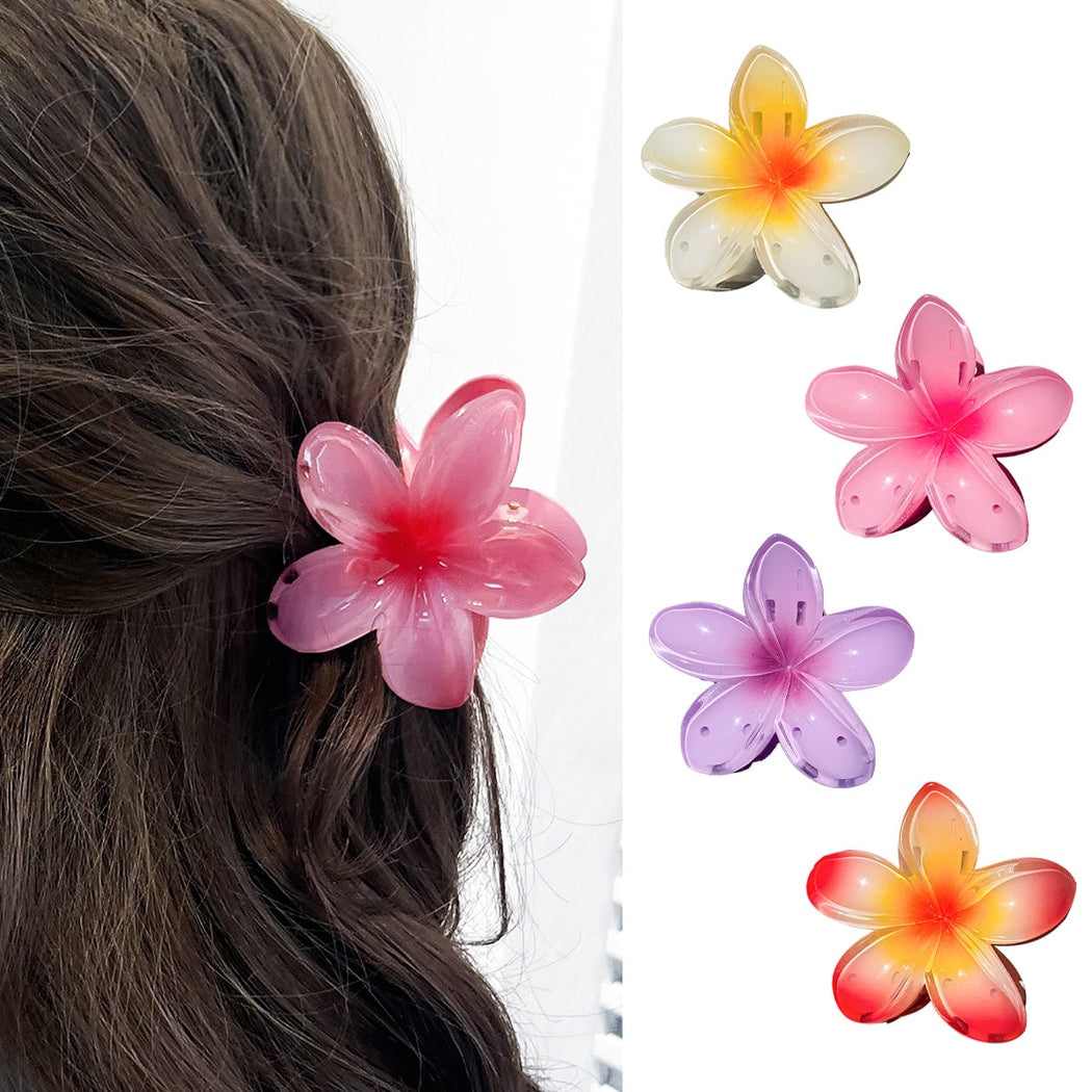 Beau - Bright Flower Shaped Glossy Claw Clip