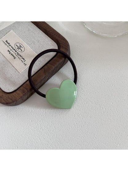 Gifty - Colorful Acetate Heart Shaped Hair Ties