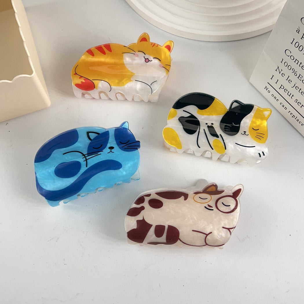 Beau - Cartoon Sleeping Cat Shaped Claw Clip