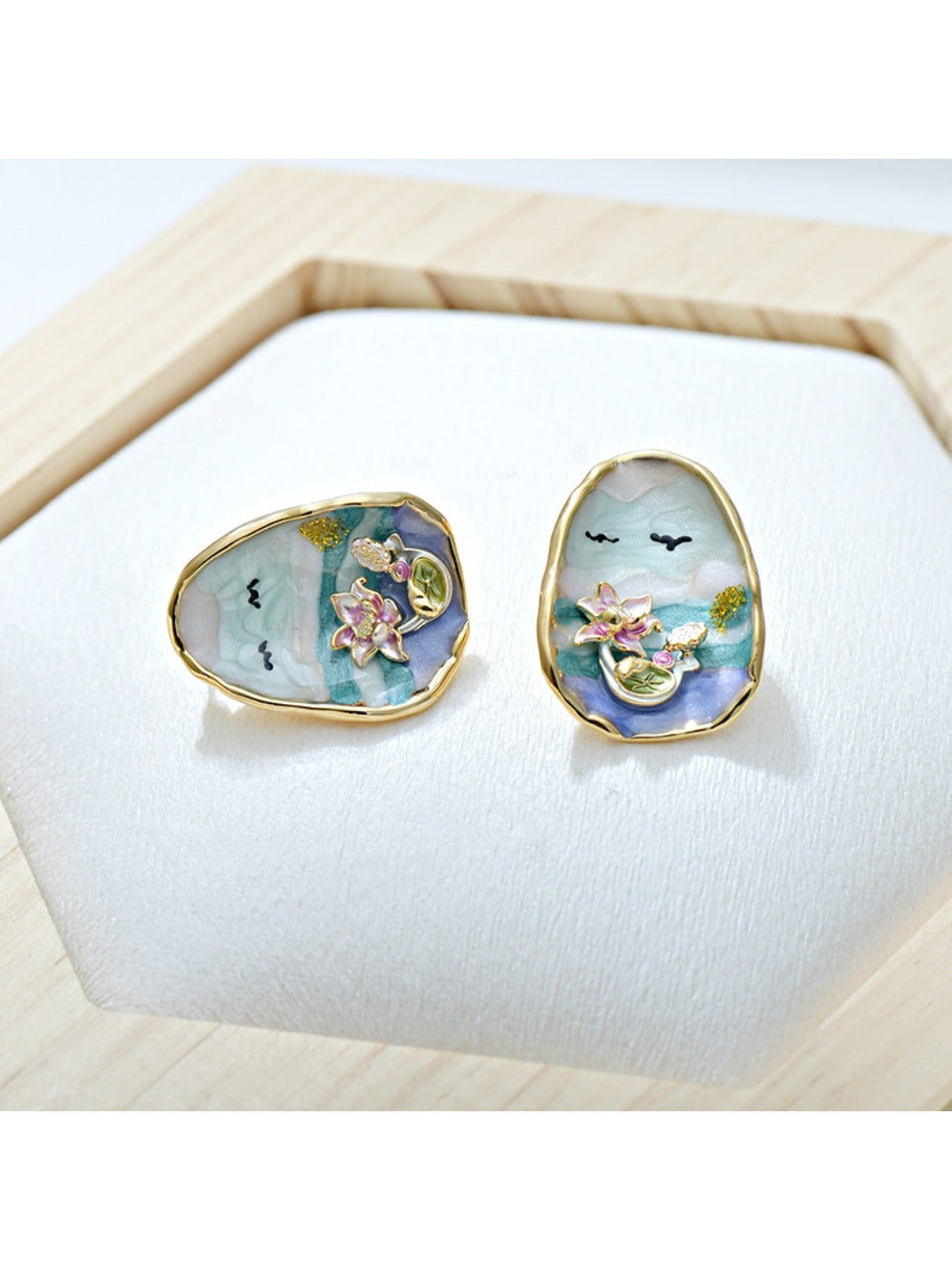 Earedge - Parisian Lotus Pod Stud Earrings
