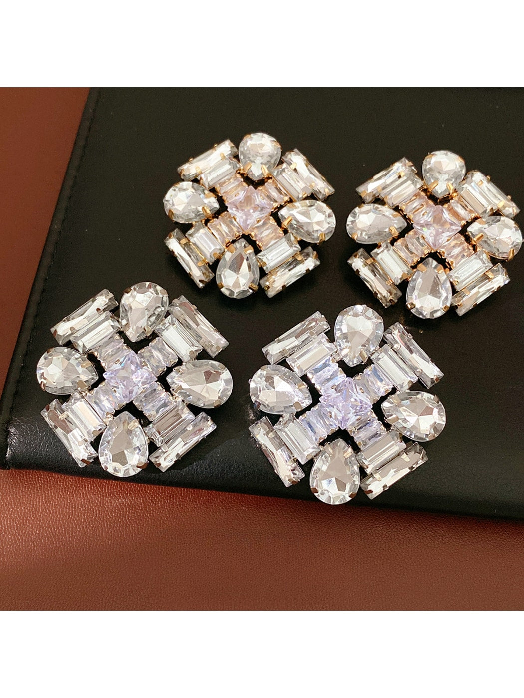 Earedge - Geometric Teardrop Statement Stud Earrings