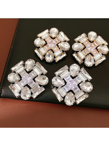 Earedge - Geometric Teardrop Statement Stud Earrings