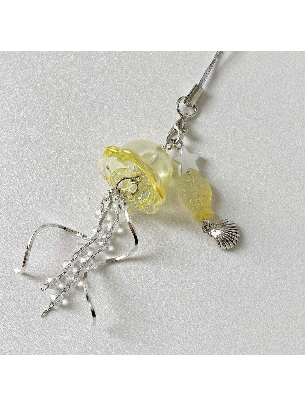 Keypus - Clear Look Jellyfish Alloy Plastic Keychain