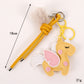 Keypus - Color-Blocked Unicorn-Shaped Charm Keychain