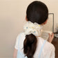 Gifty - Mesh Embroidered Polka Dot Ruffled Scrunchie