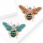 Brovia - Textured Enamel Bee Accent Brooch