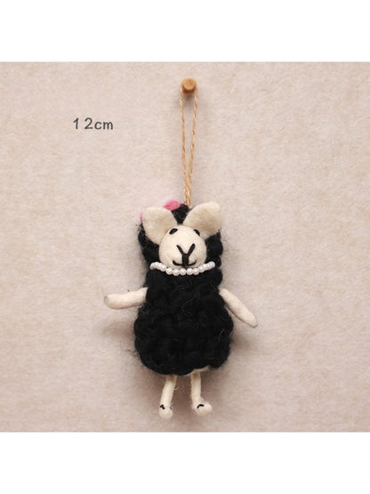 Fletery - Cute Sheep Hanging Ornament 3D Plush Doll