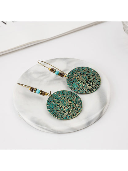 Earedge - Elegant Hollow-Cut Round Earrings
