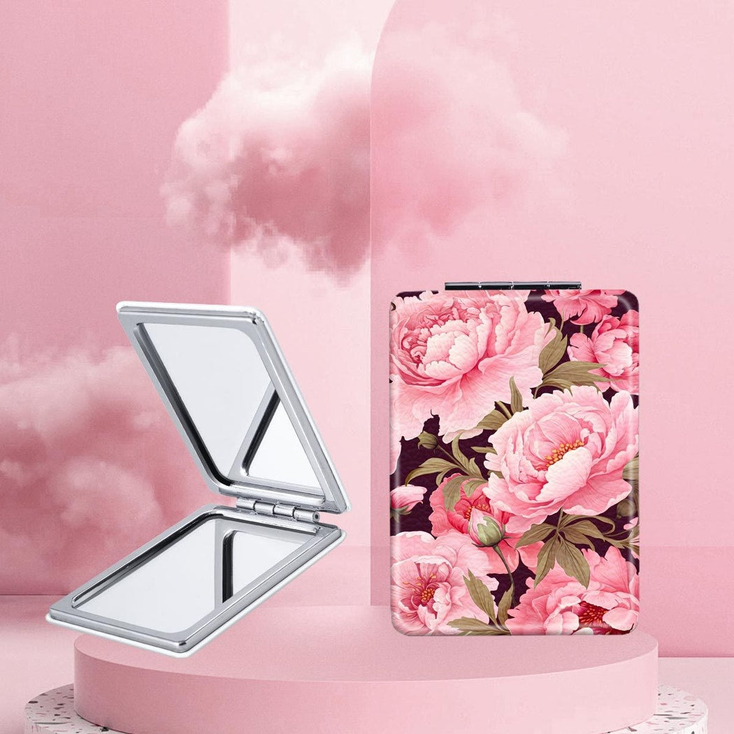 Mirroray - Floral Folding Handheld Touch Up Makeup Mirror