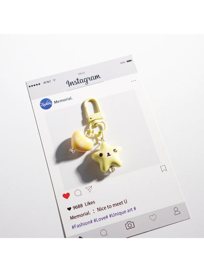 Keypus - Adorable Solid Color Star Keychain
