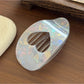 Beau - Marbled Heart Cutout Acrylic Hair Clip