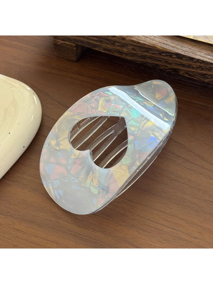 Beau - Marbled Heart Cutout Acrylic Hair Clip