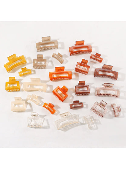 Beau - Minimalist Square Openwork Hair Claw Clip