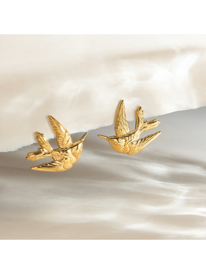 Earedge - Simple Bird Shaped Earrings