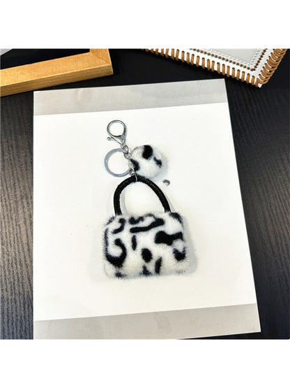 Keypus - Mini Leopard Print Bag Charm Keychain