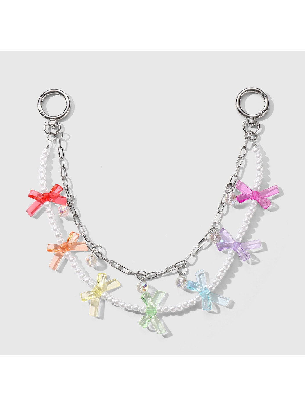 Keypus - Y2K Star Heart Bow Chain Bag Charm Keychain