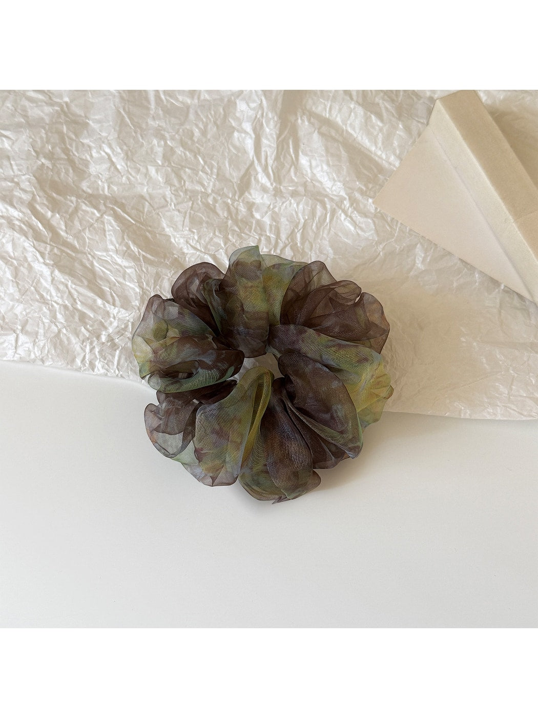 Gifty - Ruffled Mesh Polyester Scrunchie