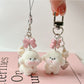 Keypus - Cartoon Dog Pendant Bow Key Ring Keychain