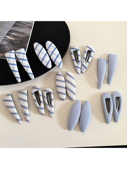 Beau - Classy Blue Plaid Hair Clip