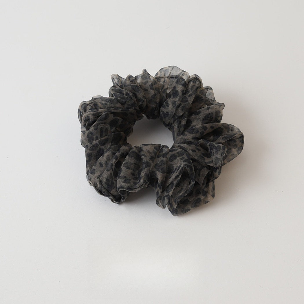 Gifty - Elegant Printed Mesh Ruffle Scrunchie