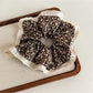 Gifty - Floral Lace Trim Polyester Fabric Scrunchie