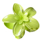 Beau - Glossy Flower Shape Plastic Alloy Claw Clip