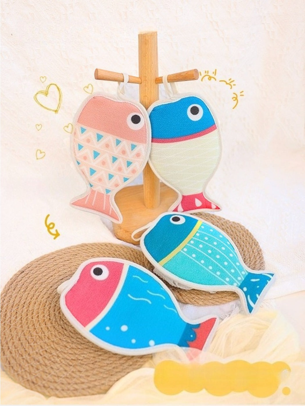 Papo - Fish Shaped Shower Puff