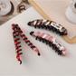 Beau - Retro Plaid Curved Hair Styling Banana Clip