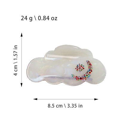 Beau - Acetate Star and Moon Pattern Claw Clip