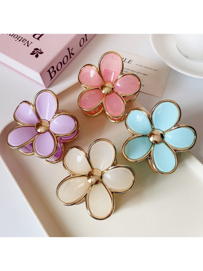 Beau - Five Petal Flower Hair Claw Clip