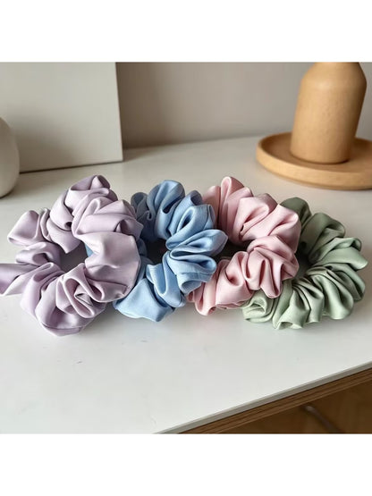 Gifty - Solid Color Polyester Satin Look Scrunchie