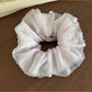 Gifty - Embroidered Sheer Ruffled Floral Scrunchie
