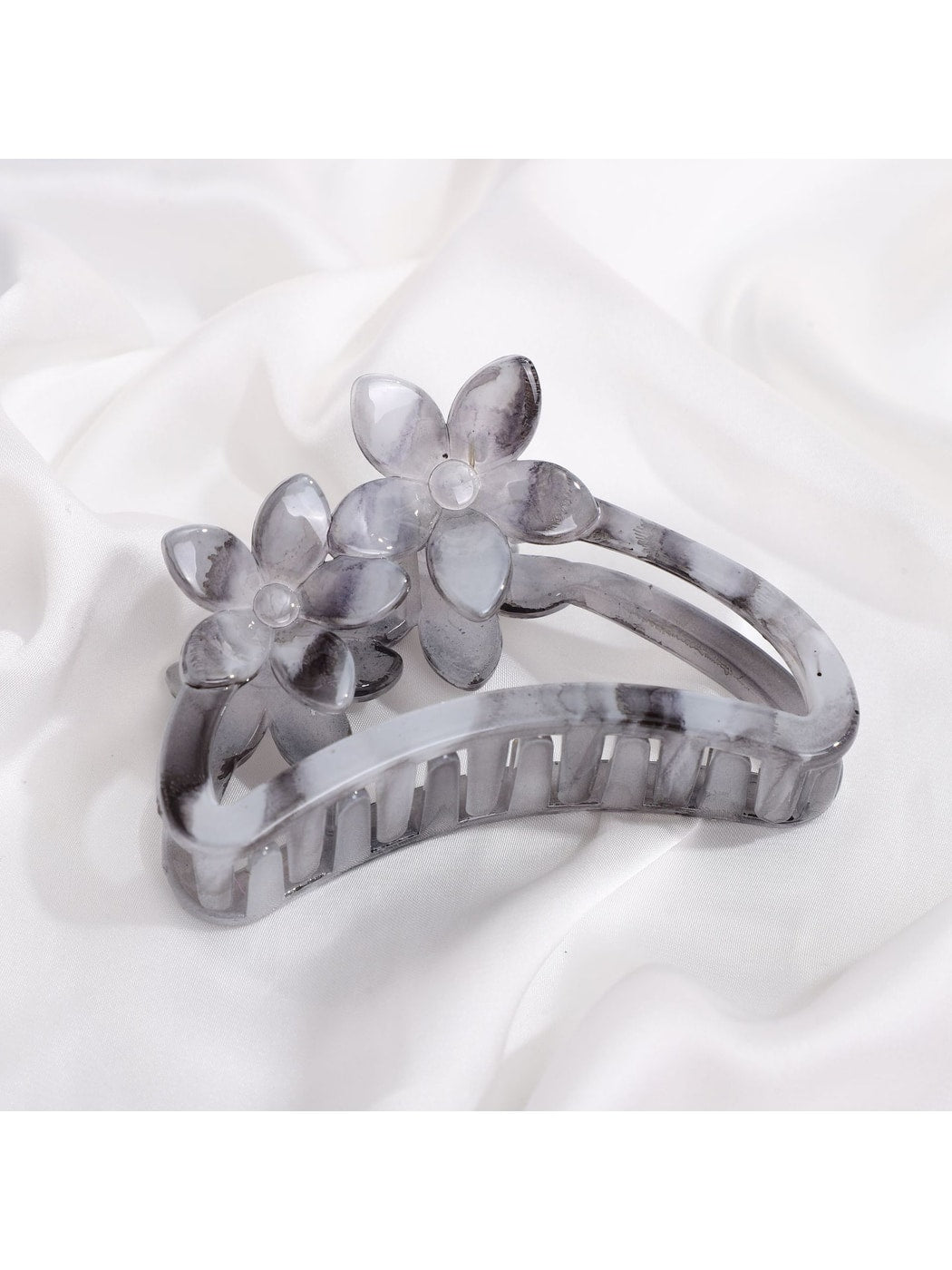 Beau - Glossy Flower Accent Ombre Claw Clip