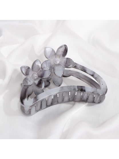 Beau - Glossy Flower Accent Ombre Claw Clip