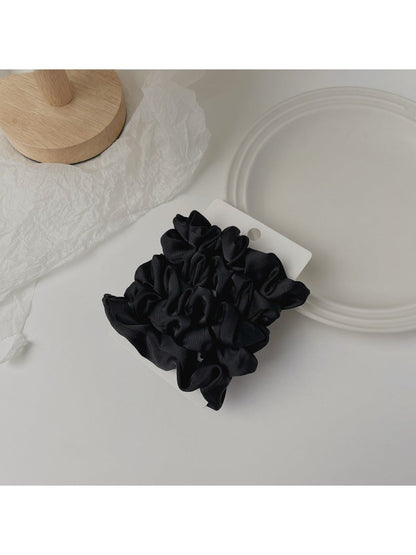 Gifty - 5PCS Colorful Satin Hair Scrunchies Set
