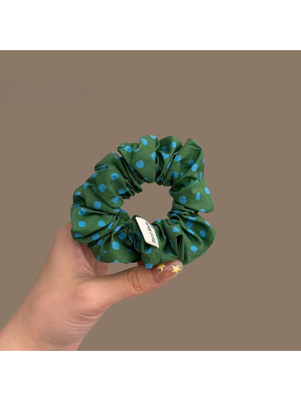 Gifty - Polka Dot Ruffled Polyester Scrunchie
