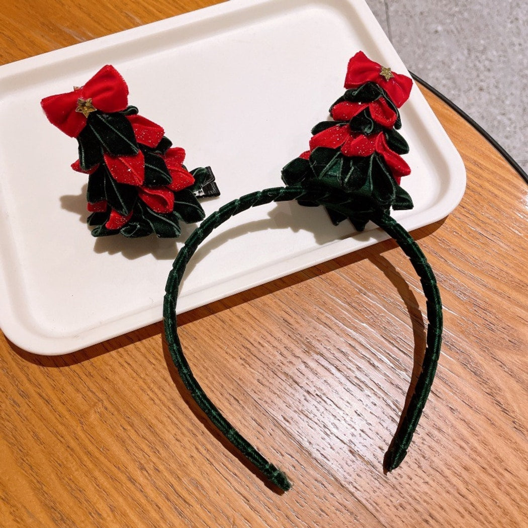 Gifty - Classic Christmas Tree Detail Hair Accessories