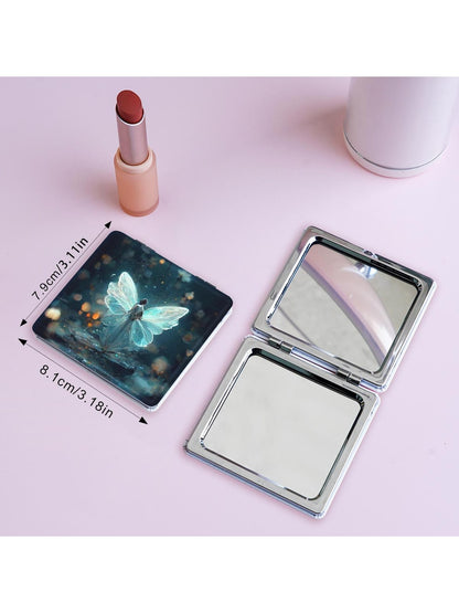 Mirroray - Portable Square Printed Pocket Makeup Mirror