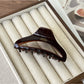 Beau - Retro Half Moon Openwork Claw Clip