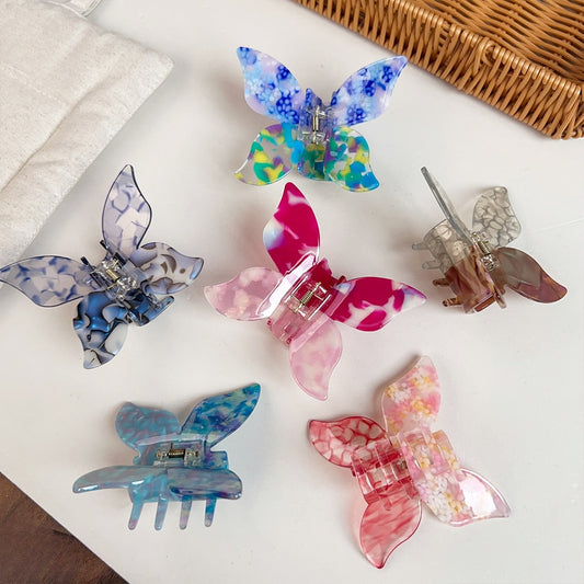 Beau - Retro Texture Butterfly Design Claw Clip