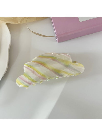 Beau - Striped Cloud-Shaped Hair Clip