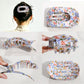 Beau - Floral Print Flat Oval Spring Claw Clip