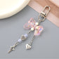 Keypus - Heart Shaped Star Pendant Bow Keychain