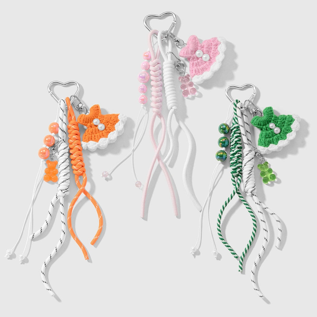Keypus - Sweet Dress and Bear Design Keychain