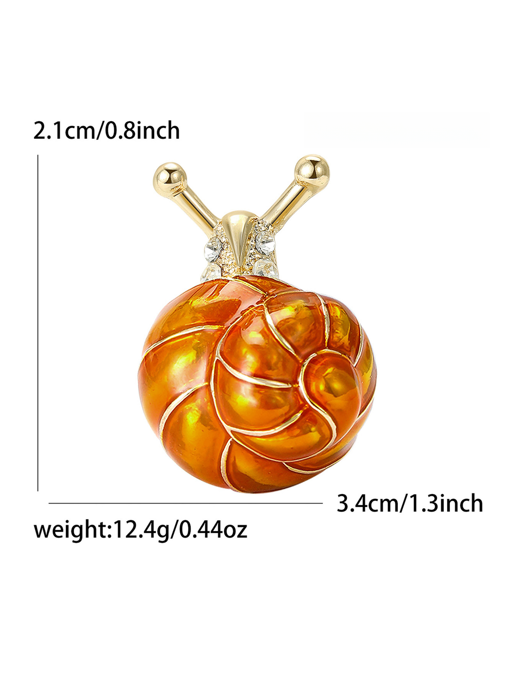 Brovia - Creative Enamel Snail Insect Brooch Pin