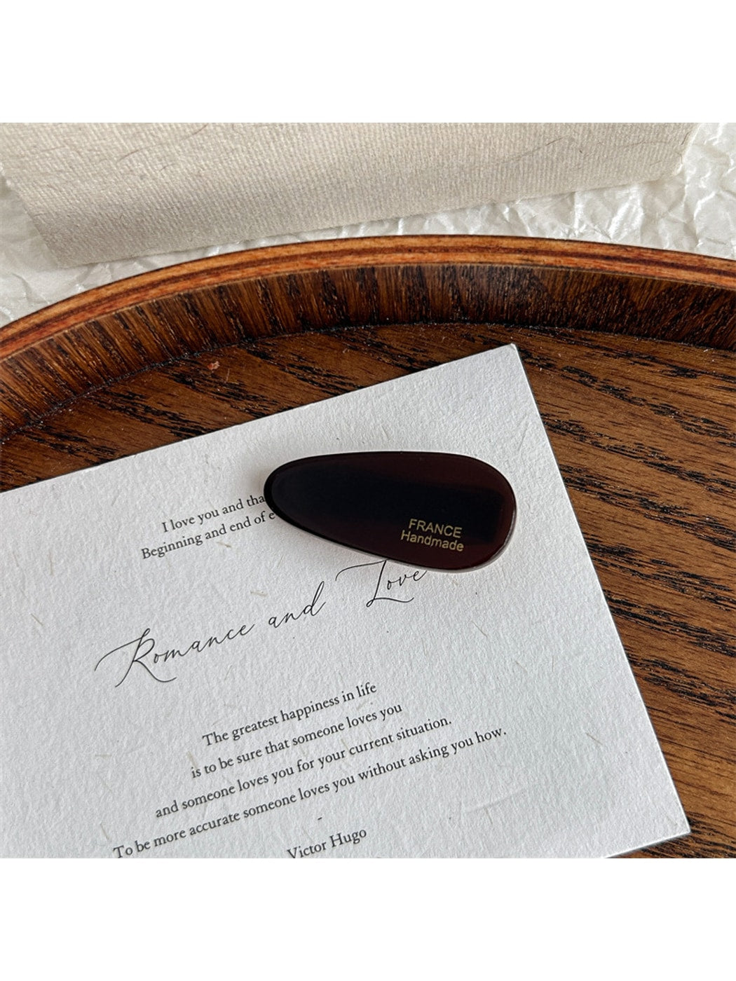 Beau - Water Drop Acetate Duckbill Side Bang Hair Clip